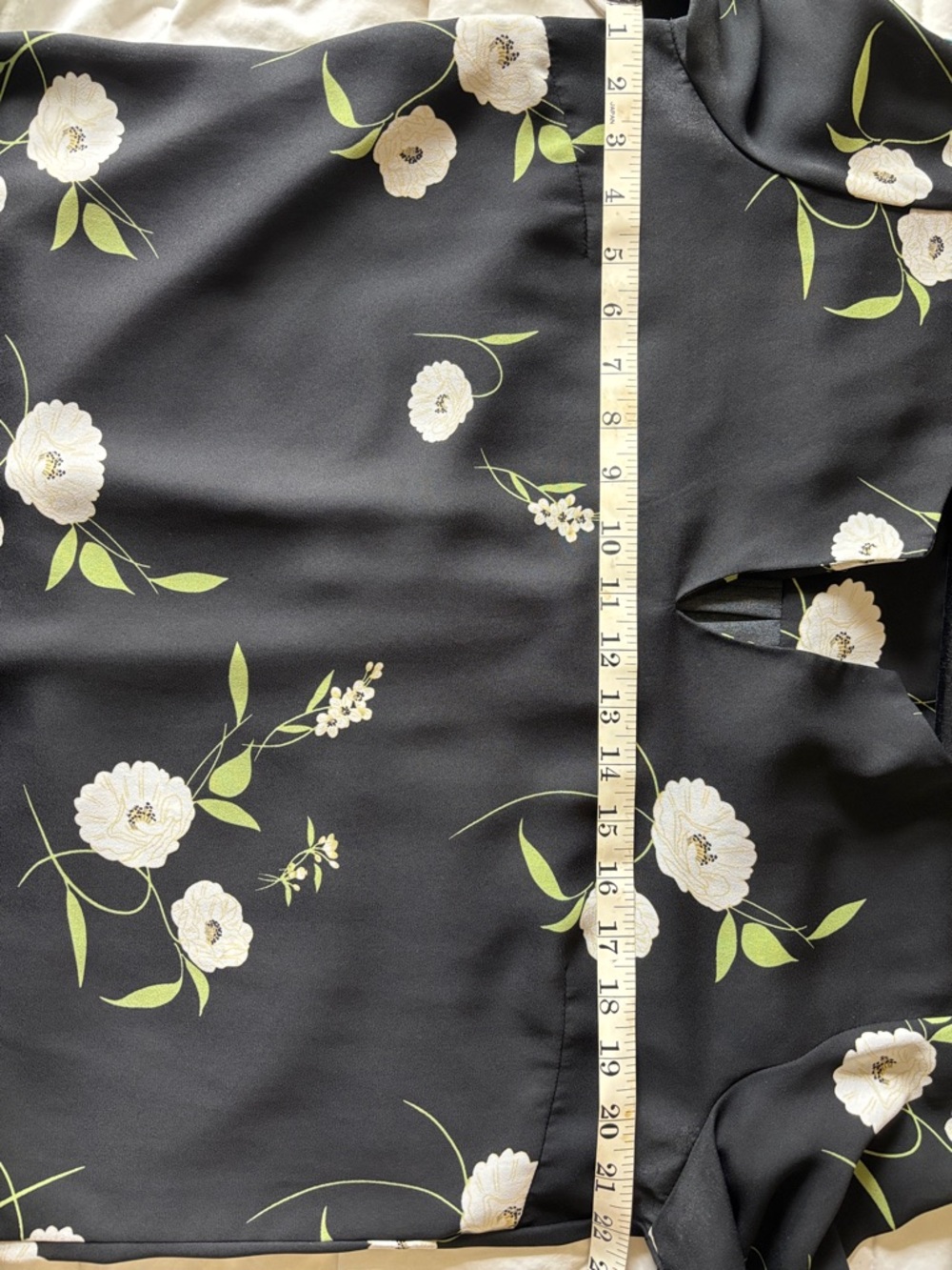 DR2 Black Floral Notch-Neck Blouse - Picture 3 of 5